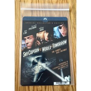 SKY CAPTAIN AND THE WORLD OF TOMORROW BLOCKBUSTER VIDEO BACKER CARD 5"X8"